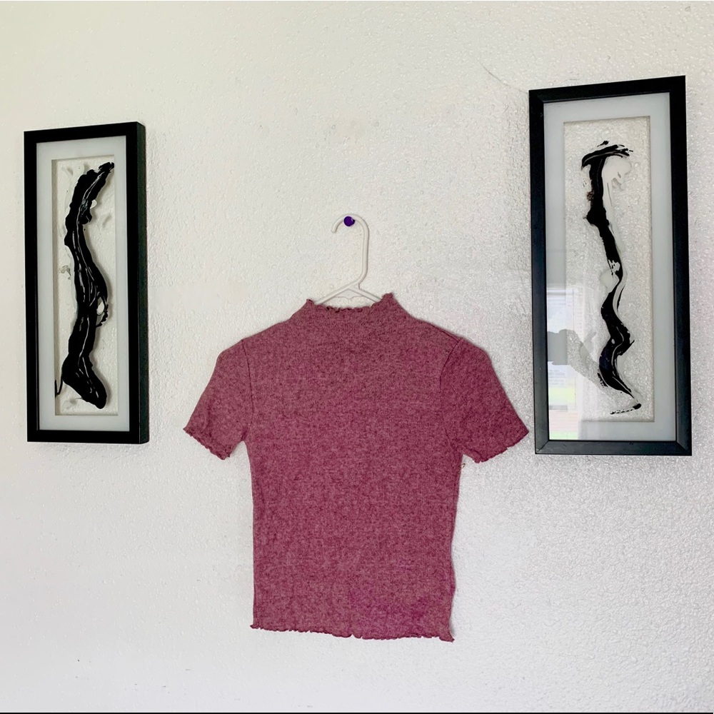Burgundy knit top